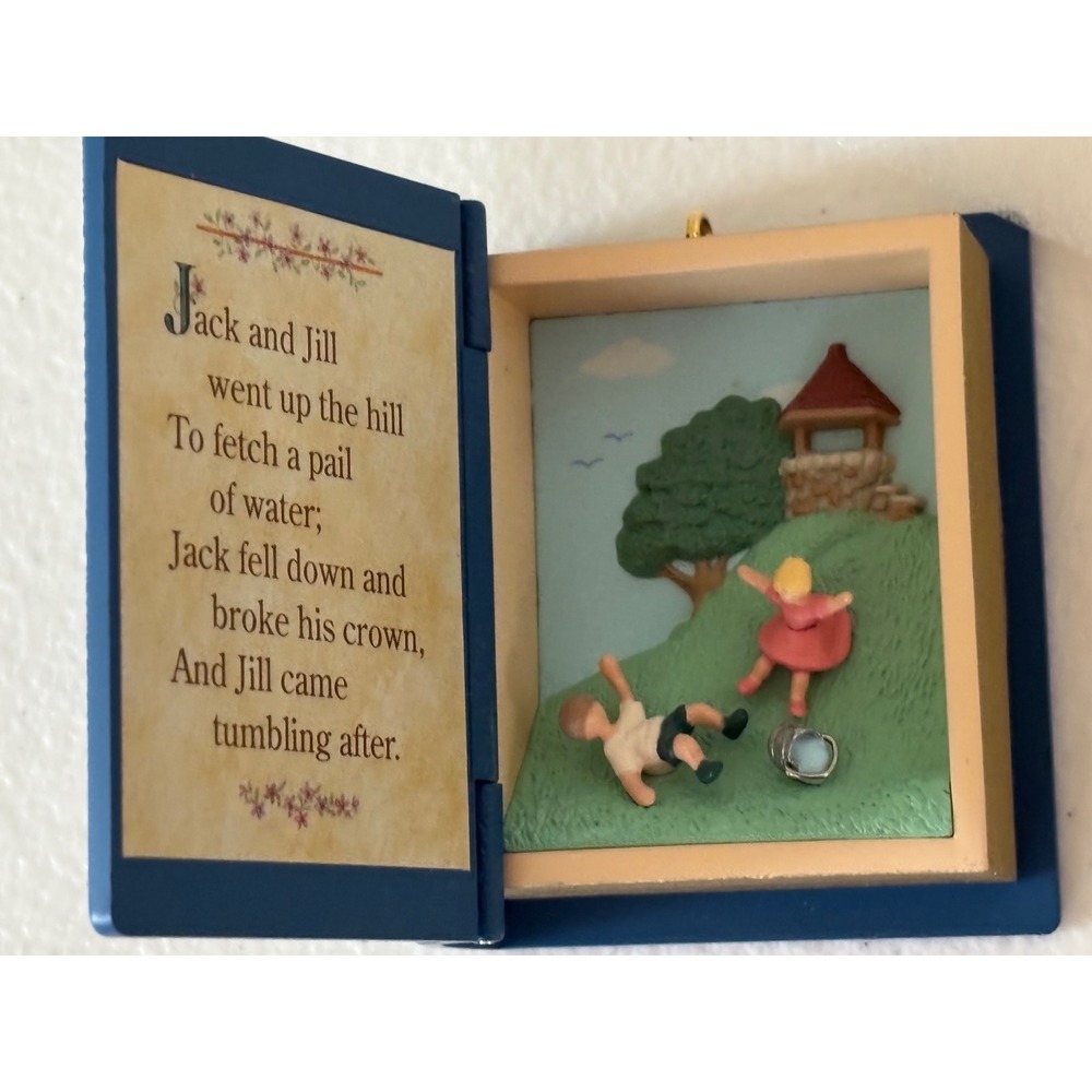 Hallmark Keepsake Ornament 1995 Jack and Jill Mother Goose Series 3 Vintage Blue